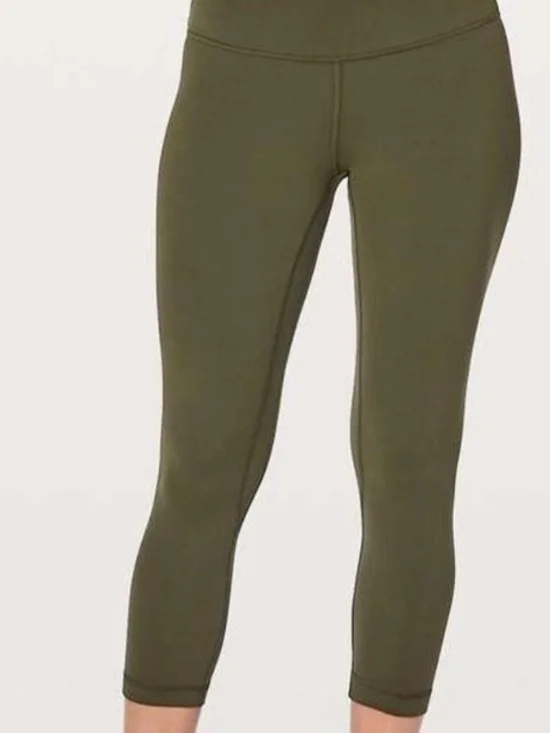 Lululemon Olive Green High-Rise Capri Leggings Size 4 NWOT - Picture 1 of 4